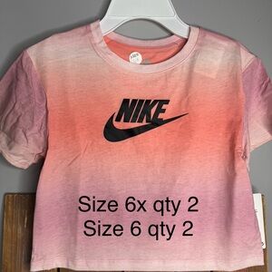 Nike Kids Pink and Purple Ombre Tee